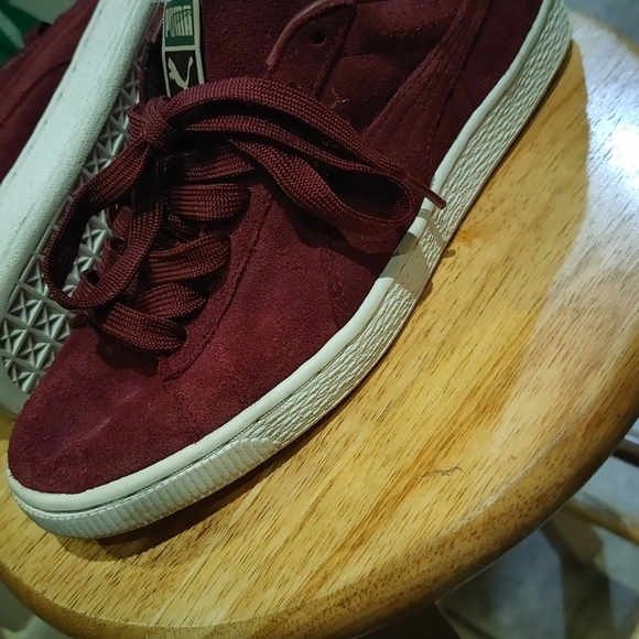 Puma Burgundy Suede Sneakers - Picture 11 of 16